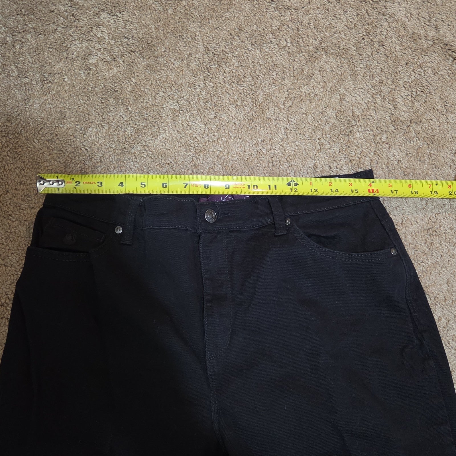 Gloria Vanderbilt Amanda Black Jeans Stretch 14P Short Women Classic