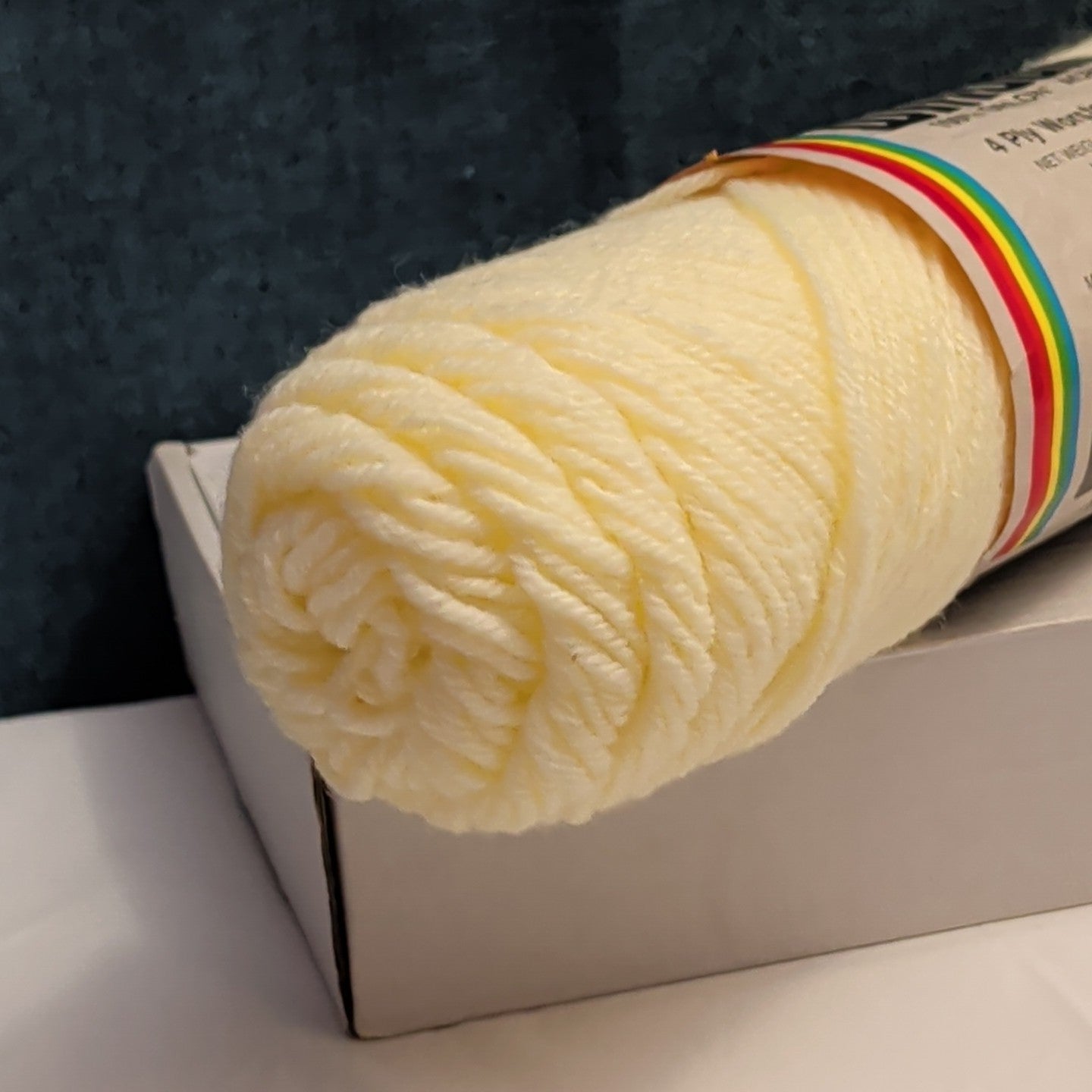Vintage Wintuk Yarn 100% Orlon Acrylic Fisherman Cream 4-Ply Worsted Weight NOS