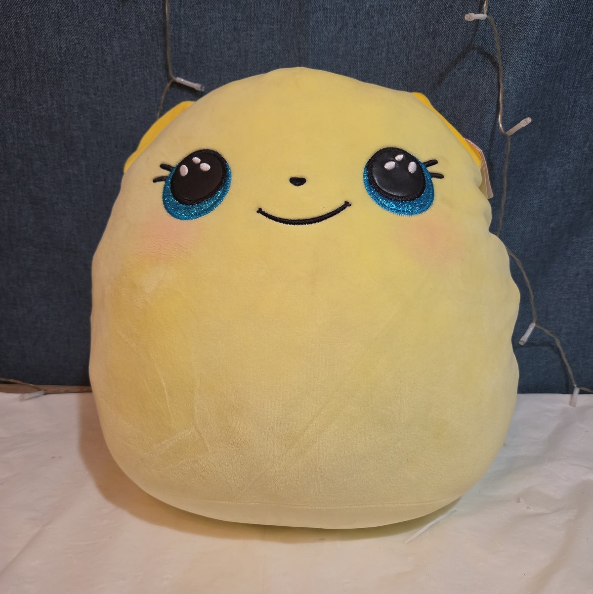 TY Squish-a-Boos Buttercup 10in Yellow Bear Plush Pillow 2021 NWT