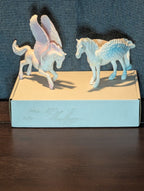 Greenbrier International Pegasus Set of 2 | Rearing & Standing Winged Horses