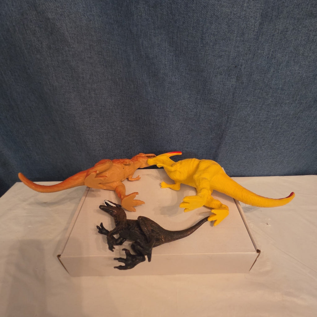 Dinosaur Toy Figures Lot of 6 T-Rex Triceratops Stegosaurus