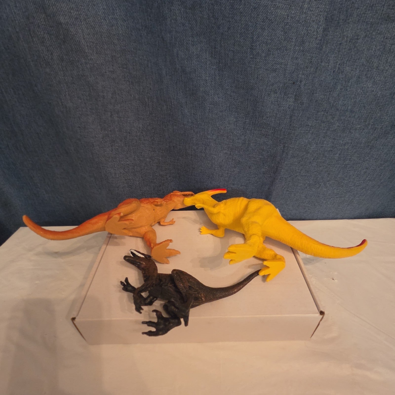 Dinosaur Toy Figures Lot of 6 T-Rex Triceratops Stegosaurus