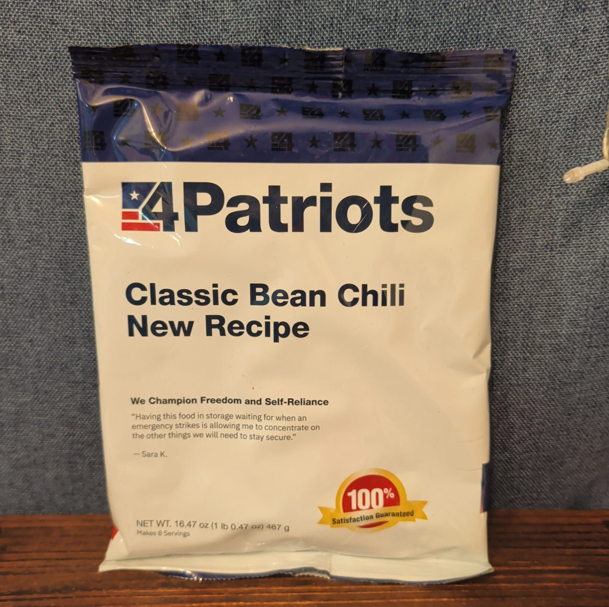 4Patriots Classic Bean Chili Emergency Survival Food Prepper Meal 8 Servings