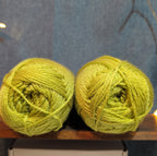 Herrschners Afghan Yarn 2 Ply Celadon Green Acrylic 2 Skein Lot 0046