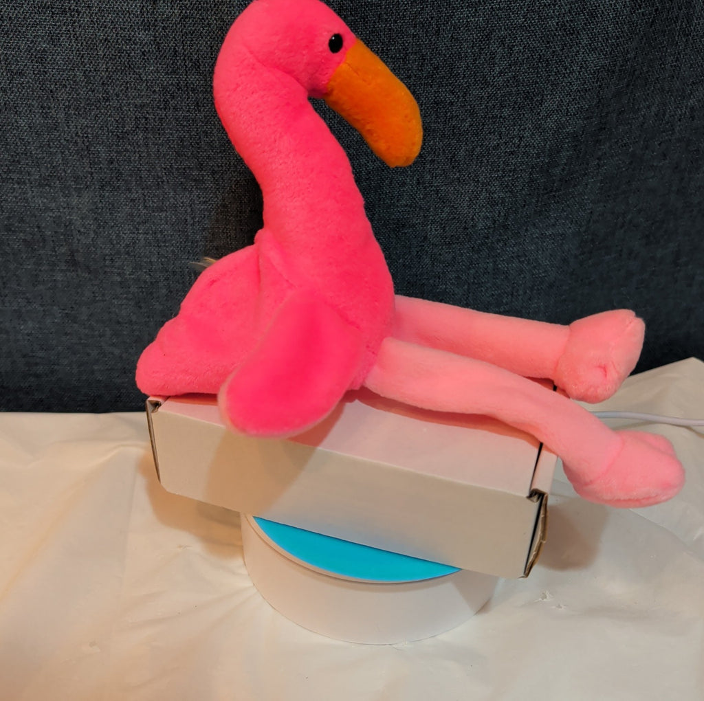 TY Beanie Baby - PINKY the Pink Flamingo (10 inch) - MWMTs Stuffed Animal Toy