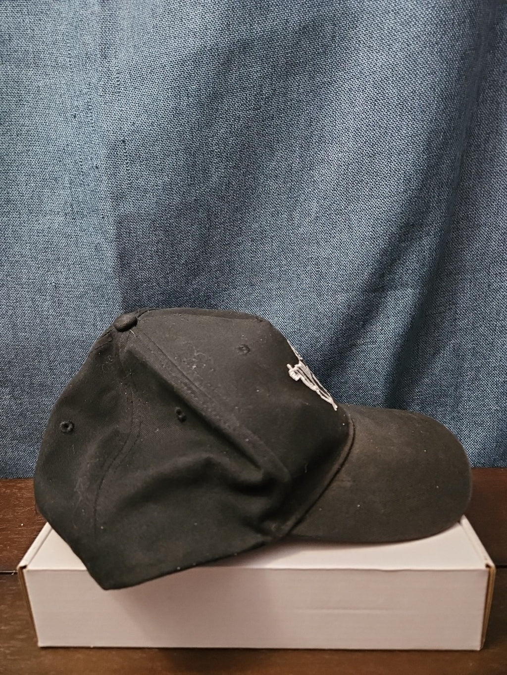 True Religion Hat Black Baseball Cap Buddha Design Adjustable Snapback Mens