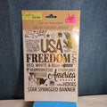 Crafters Square Gold Foil USA Patriotic Rub-On Transfers