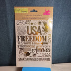 Crafters Square Gold Foil USA Patriotic Rub-On Transfers