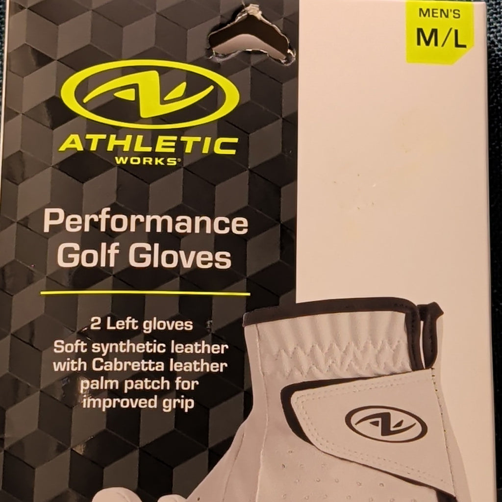 NEW Athletic Works Performance Golf Gloves 2-Pack | Size M/L | 2 Left Hand Glove