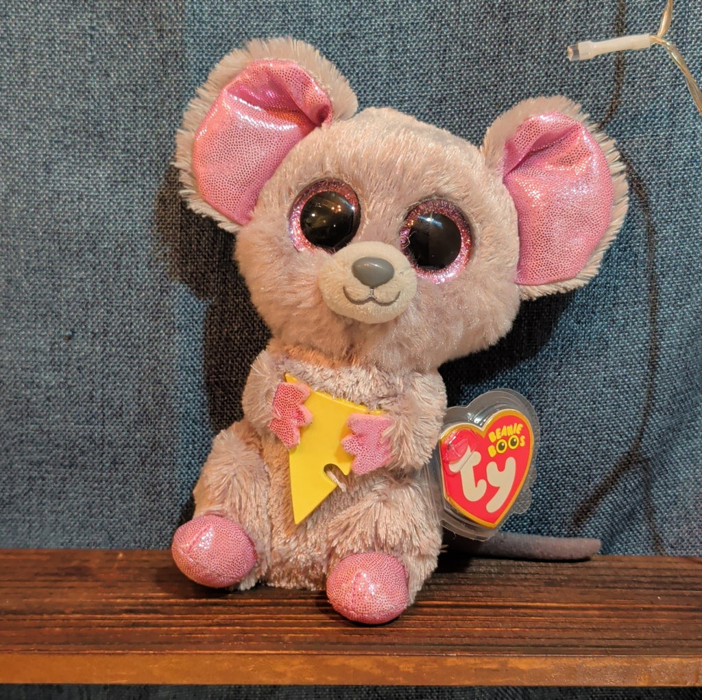 Ty Beanie Boos Squeaker Mouse 6" Plush Sparkle Cheese Kidcore