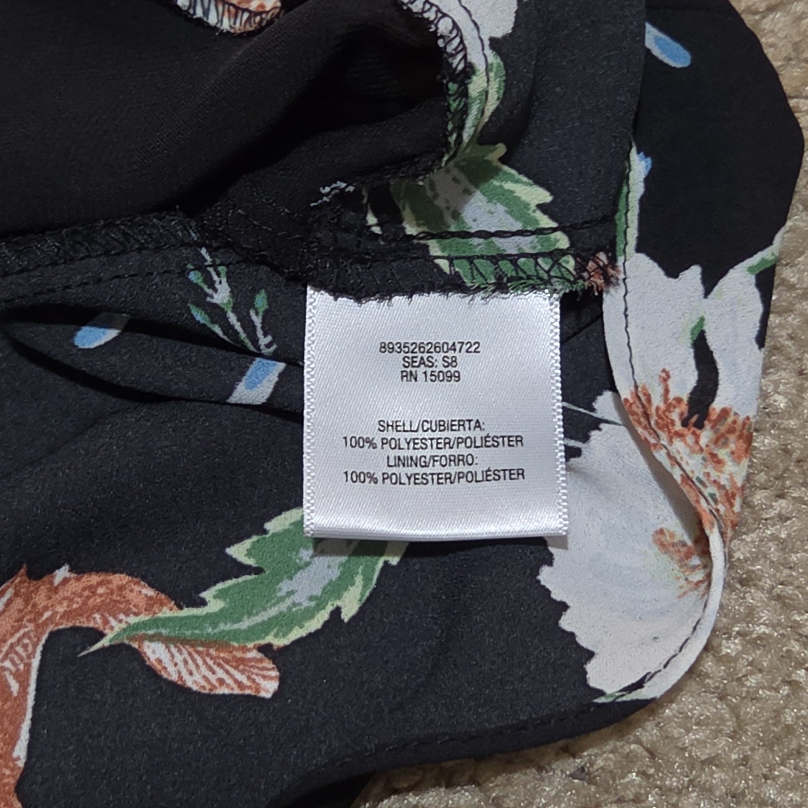 Simply Styled Sears Floral Sleeveless Blouse Tiered Top L