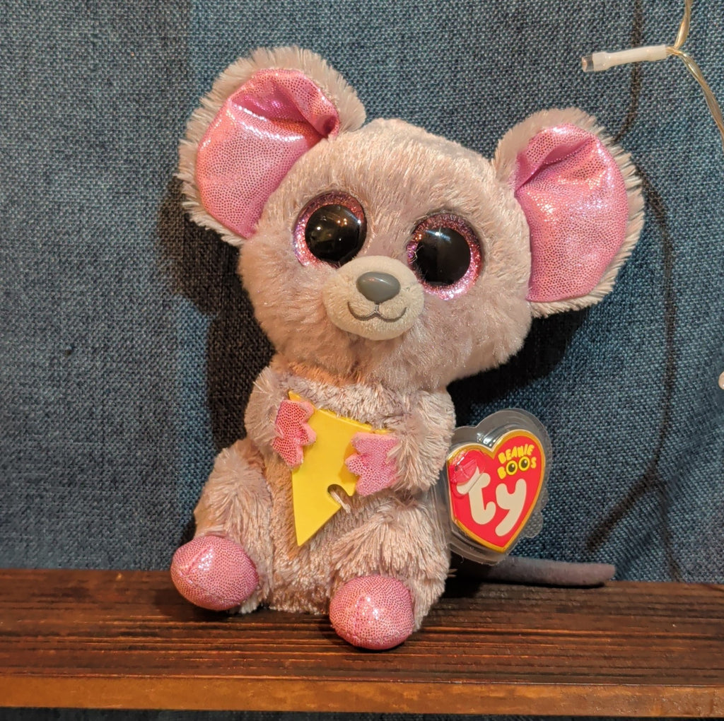 Ty Beanie Boos Squeaker Mouse 6" Plush Sparkle Cheese Kidcore