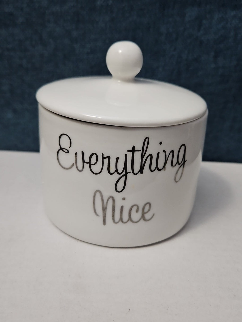 Ceramic Sugar Bowl with Lid | "Sugar & Spice"