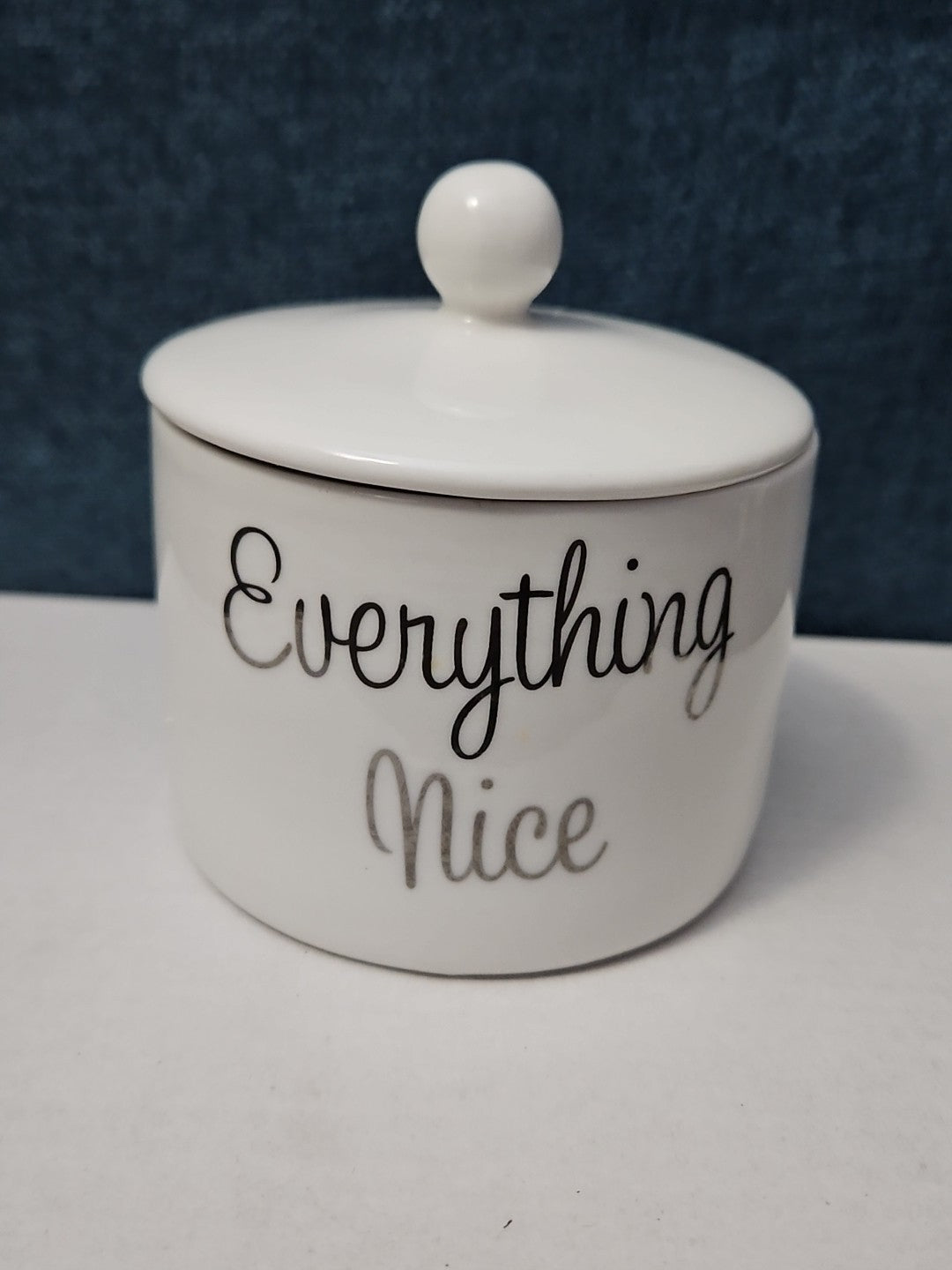 Ceramic Sugar Bowl with Lid | "Sugar & Spice"