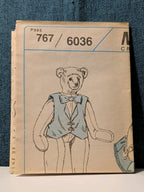 McCall's 6036 Rosenbears Family Pattern 767 1992 Stuffed Bear Clothes UNCUT