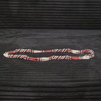 Multi-Strand Seed Bead Twisted Necklace Red Black Boho EUC
