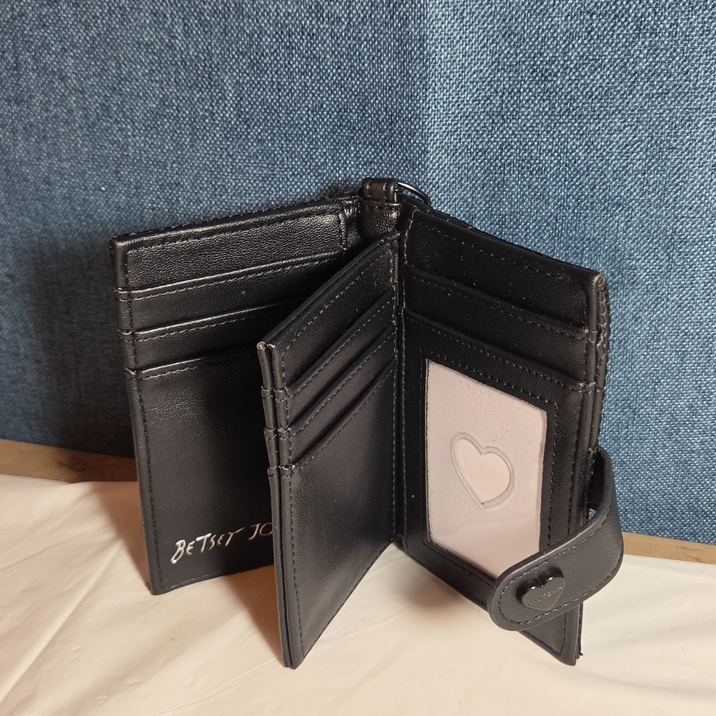 Betsey Johnson Luv Betsey Heart Quilted Wallet Y2K Goth
