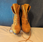 Chunky Platform Heel Combat Boot Faux Suede Mustard Y2K  Size 10