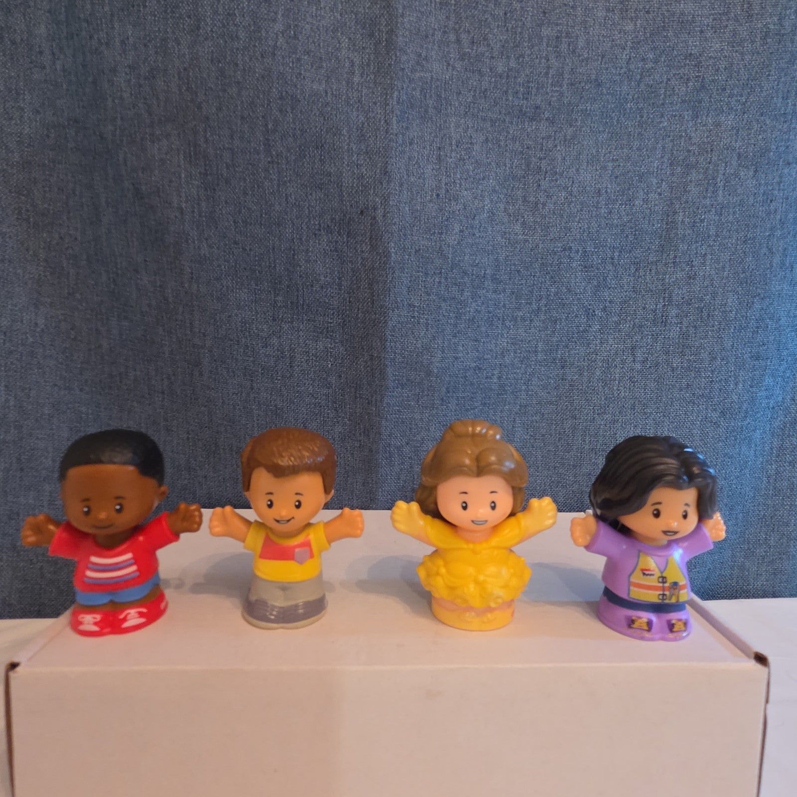 Fisher Price Little People Figures Lot of 4 Disney Belle Boy Girl Replacement