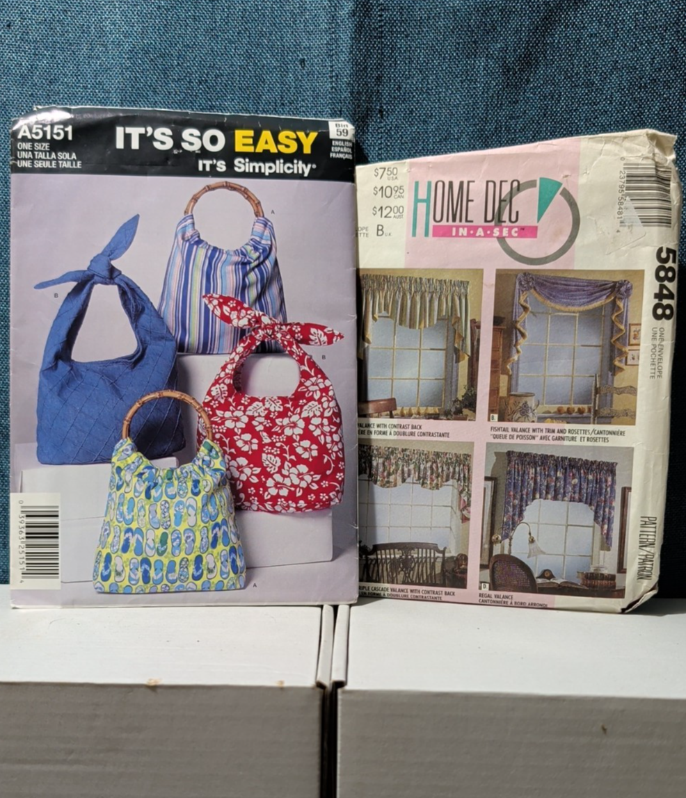 4 Sewing Patterns | Kids PJs & Retro Sweatsuits | Tote Bags | Window Valance