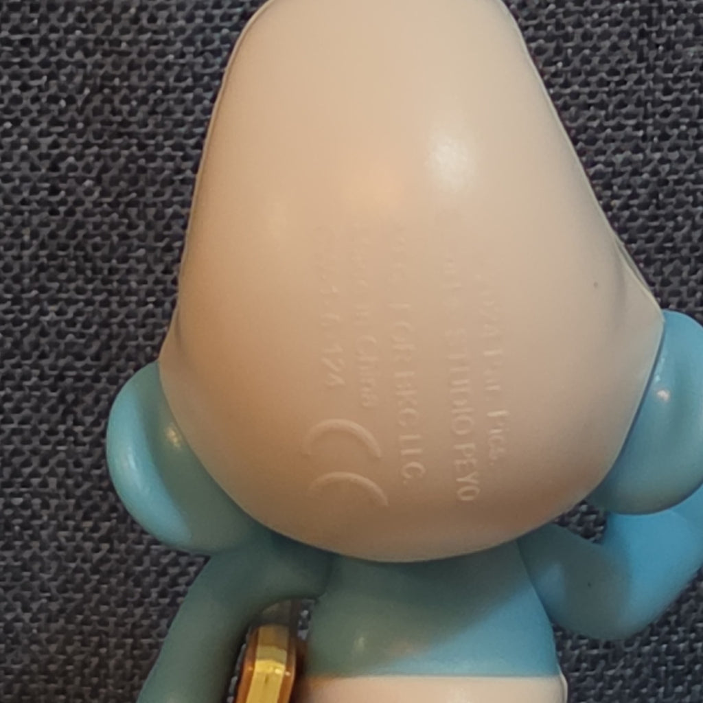 Peyo BKC Brainy Smurf PVC Figure 2024 Nostalgic Cartoon Toy