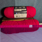 Red Heart Super Saver Cherry Red Yarn Lot 2 Skeins Worsted E300 New & Used