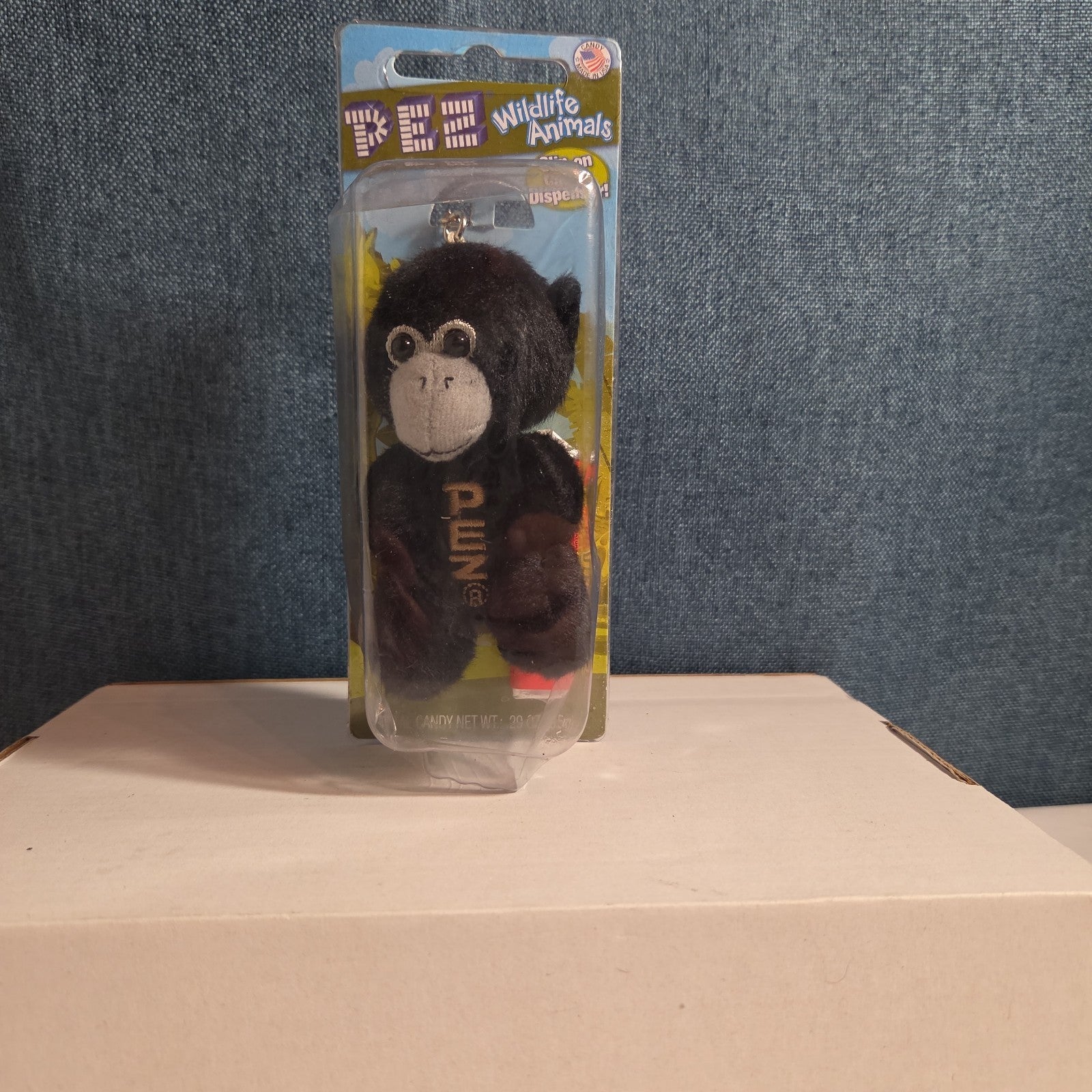PEZ Wildlife Animals Plush Monkey Chimp Keychain Dispenser 2015