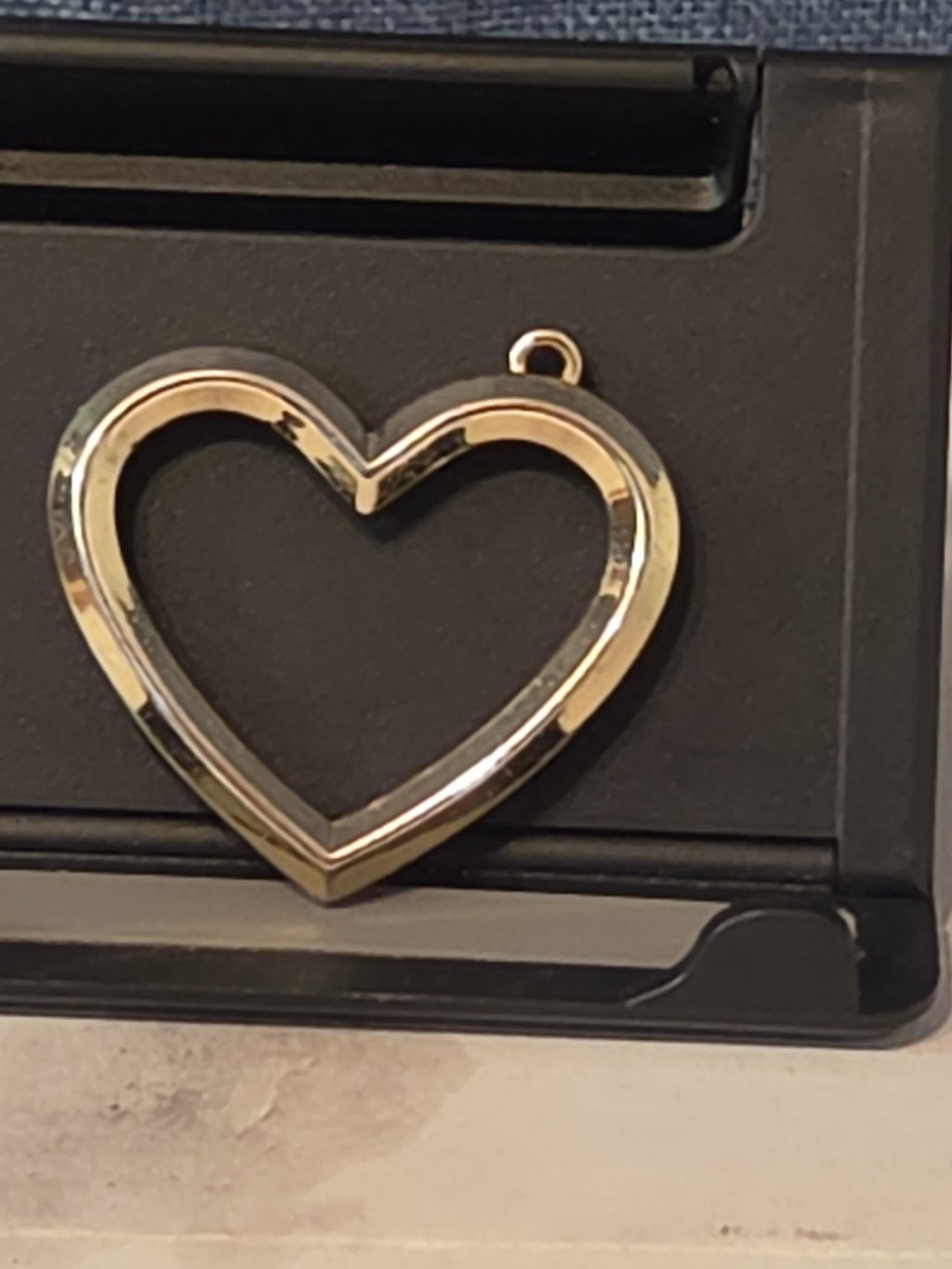 Open Heart Pendant Charm Silver Tone Vintage Y2K Vibe