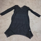 Black Lace Crochet Midi Tunic Dress Festival Whimsigoth XXL