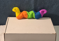 Ty Beanie Baby Inch the Inchworm 1995 Rainbow Plush Yarn Antennae Clean NO TAG
