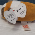 Ty Teenie Tys Gypsy St Bernard Dog Stackable Plush Blue Glitter Eyes MWMT 42205