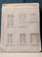 McCall's 8772 Window Valance Swag Topper Pattern 1995 Home Dec In a Sec UNCUT