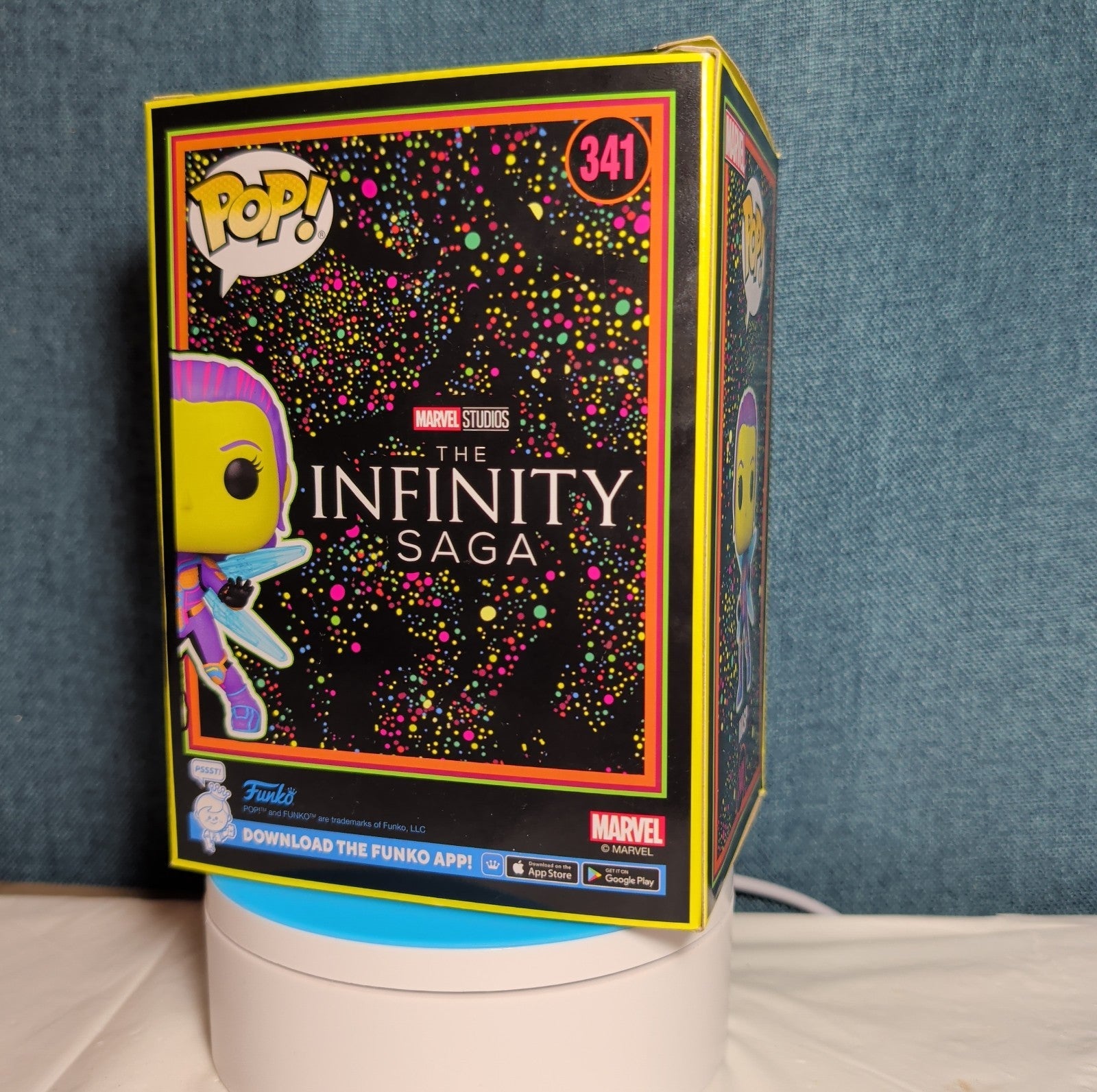 Funko Pop Marvel Infinity Saga Blacklight Wasp 341 Target Exclusive in Protector