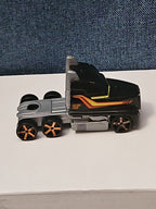 Hot Wheels Semi Truck Cab | Track Stars Black & Orange Racing Hauler
