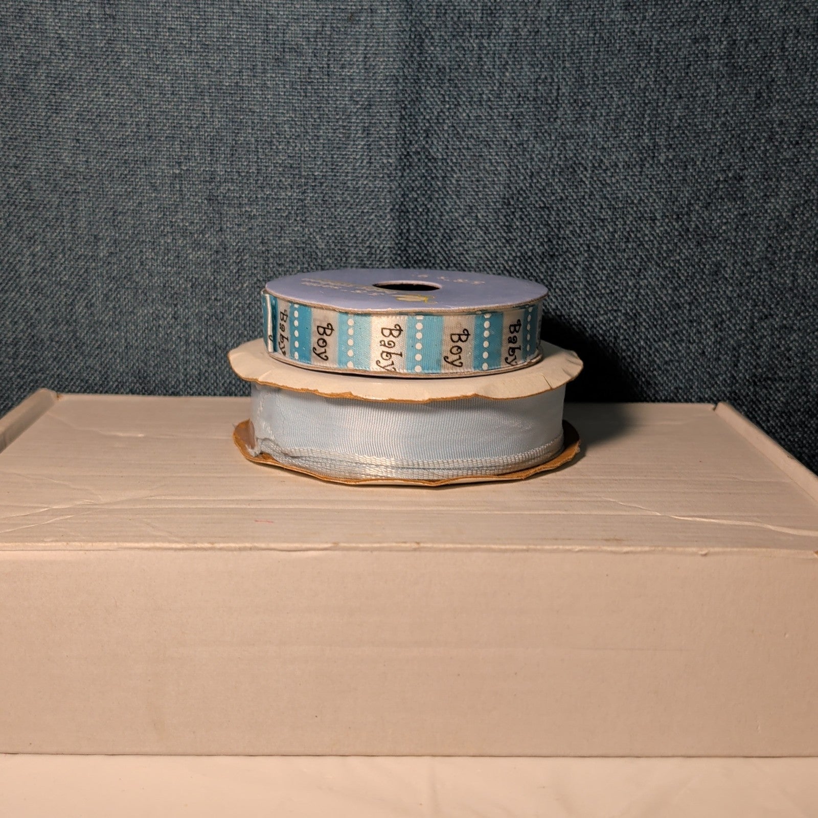 Mixed Ribbon Lot 11 Spools Satin Grosgrain Lace Wired Blue Green Yellow Fall