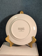 Home Essentials China Salad Plate White with Gold Rim Elegant Replacement