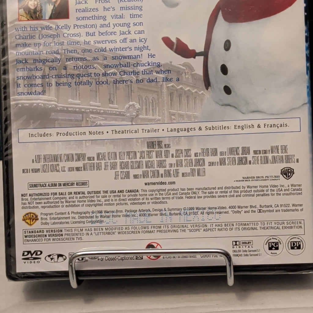 Jack Frost DVD Michael Keaton 1998 Family Movie Christmas Fantasy New Sealed NIB