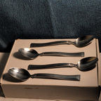 Set of 4 Hampton Silversmiths PORTFOLIO Glossy Spoons | 18/0 Stainless 208