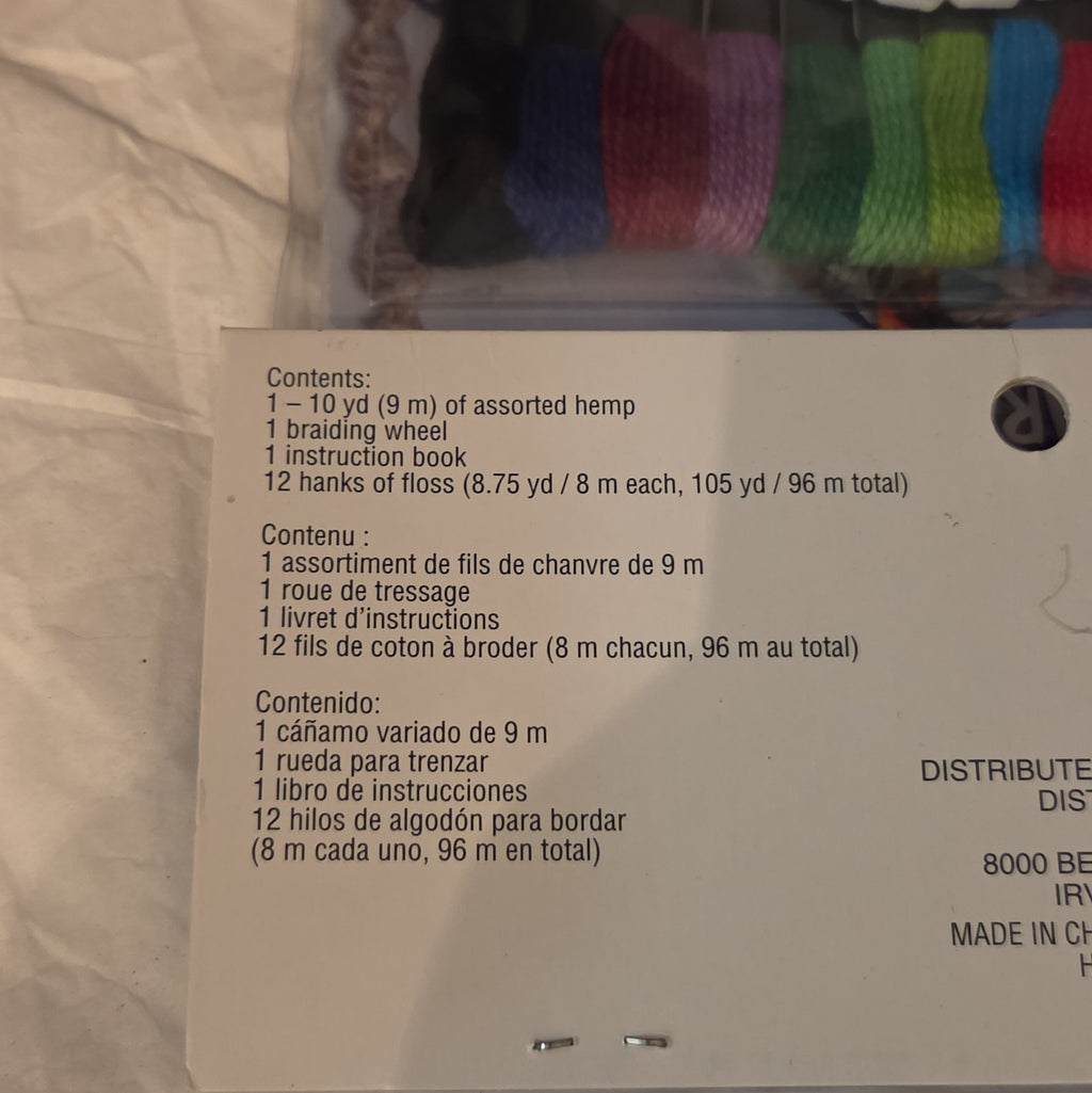 Creatology Friendship Bracelet Kit 15Pc Floss Hemp Wheel Y2K Craft