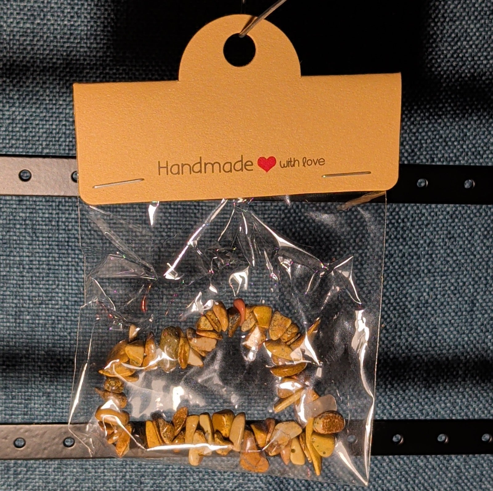Handmade Artisan Natural Stone Chip Stretch Bracelet