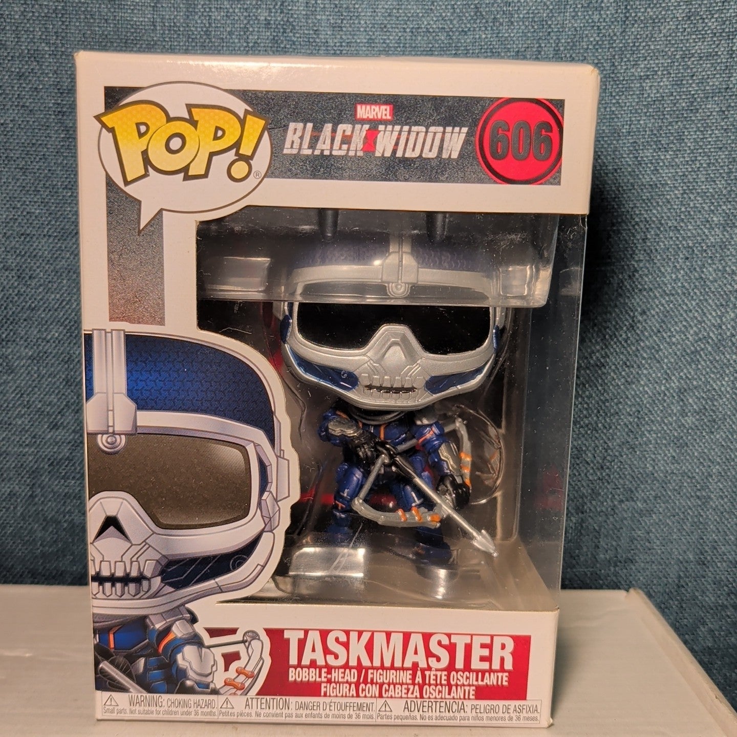 ​Funko Pop Marvel Black Widow Taskmaster #606  with Bow in Box with Protector