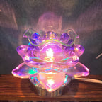 Flower Touch Lamp Glass Oil Warmer Multicolor