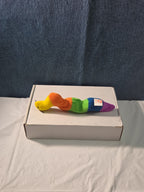 Ty Beanie Baby Inch the Inchworm 1995 Rainbow Plush Yarn Antennae Clean NO TAG