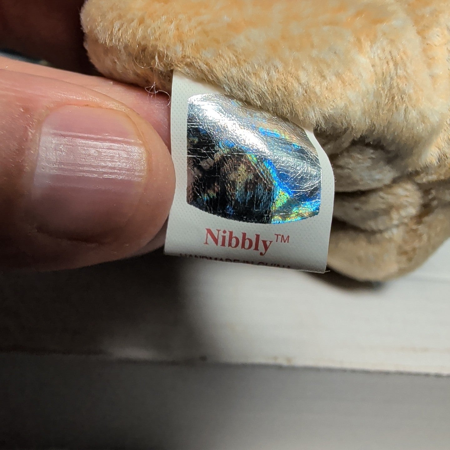 Ty Beanie Baby Nibbly 1998 Retired Speckled Bunny with Tag Protector Vintage