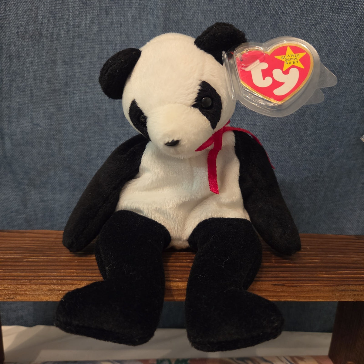 Ty Beanie Baby Fortune Panda Bear Plush 1998