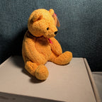 Ty Beanie Baby POOPSIE THE BEAR | 2001 Retired MWMT | Vintage Yellow Teddy Bear