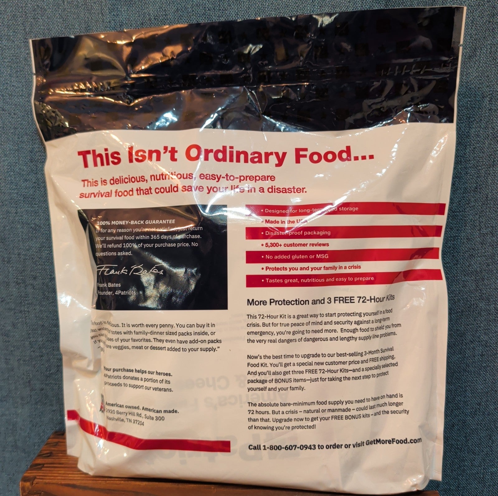 4Patriots 72-Hour Survival Food Kit Emergency MRE Supply