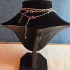 Fashion Silver Tone Multi Tier Lariat Disc Necklace Boho NIP X002Q3ZYJ