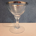 Tiffin Franciscan Brookmar Platinum Rim Champagne Coupe Sherbet Glass Set of 5
