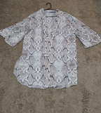 Apt 9 Snakeskin Kimono Cardigan Animal Print Top L/XL Gently Worn RN 73277